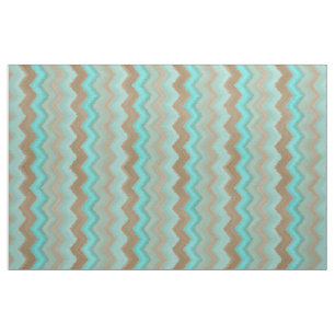 Tecido Padrão Azul Aqua Turquoise Ikat Zigzag Azul