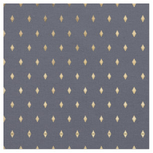Tecido Padrão Azul do Marinho de Diamante Dourado Moderno