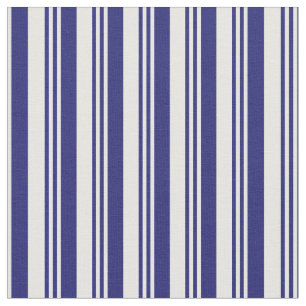Tecido Padrão Azul e Branco da meia-noite