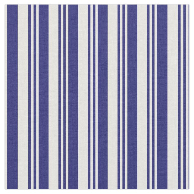 Tecido Padrão Azul e Branco da meia-noite (Detalhe)
