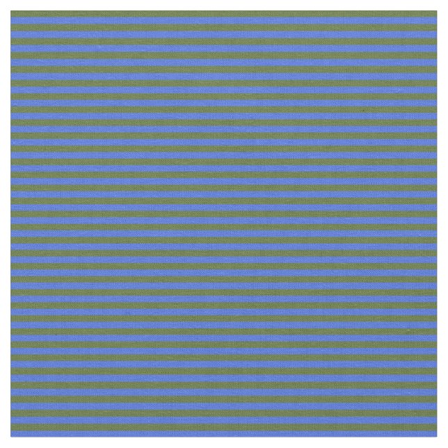 Tecido Padrão Azul Escuro Verde e Azul Real Striped (Detalhe)