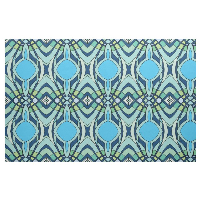 Tecido Padrão Azul Funky (Fat Quarter)
