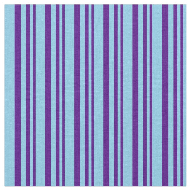 Tecido Padrão Azul Indigo e Sky de Stripes (Detalhe)