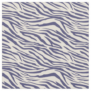 Tecido Padrão Azul-Ivory Zebra do Marinho Moderno