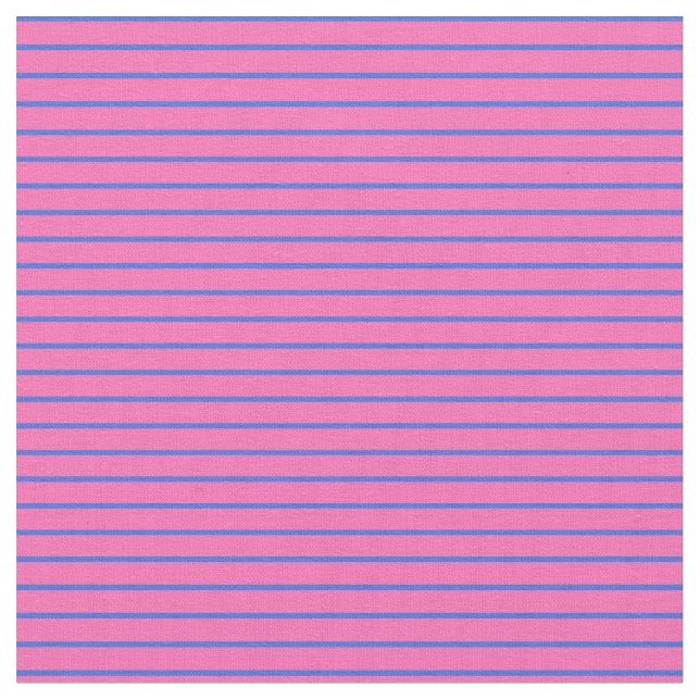 Tecido Padrão Azul-Rosa-Quente e Real de Stripes (Detalhe)
