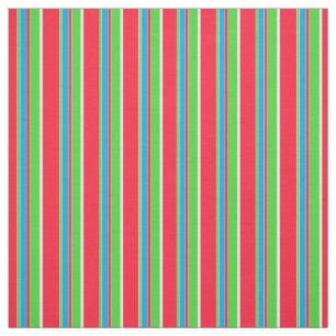 Tecido Padrão Azure Blue White Verde limão Red Stripes