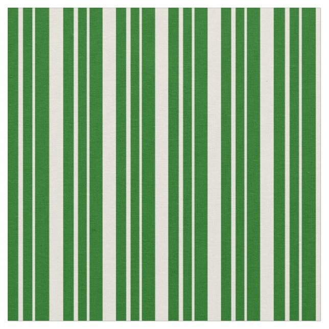 Tecido Padrão bege e verde escuro Vinculado/Striped (Detalhe)