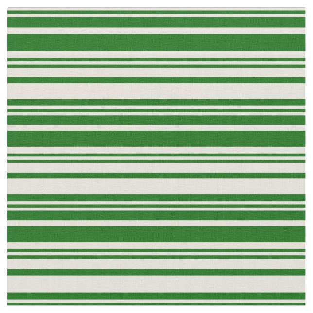 Tecido Padrão bege e verde escuro Vinculado/Striped (Detalhe)