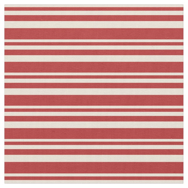 Tecido Padrão Bisque e Vermelho Striped/Links (Detalhe)
