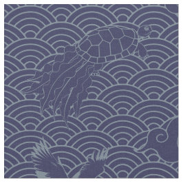 Tecido Padrão Blue Traditional Japan Wave Seigaiha