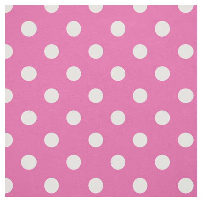 Tecido Padrão bonito de Bolinhas cor-de-rosa e branco (Modelo)