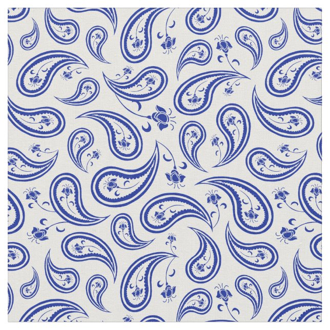 Tecido Padrão bonito de salto azul e branco (Detalhe)