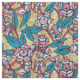 Tecido Padrão Botânico da Planta Australiana Eucalyptus S