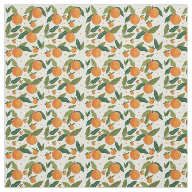 Tecido Padrão Botânico do Clementine Grove com Verde (Modelo)