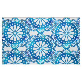 Tecido Padrão branco e azul de índio bonito e clássico
