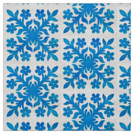 Tecido Padrão branco e azul de índio bonito e clássico