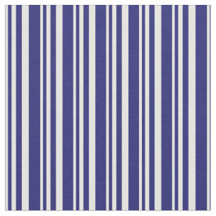 Tecido Padrão branco e azul de meia-noite