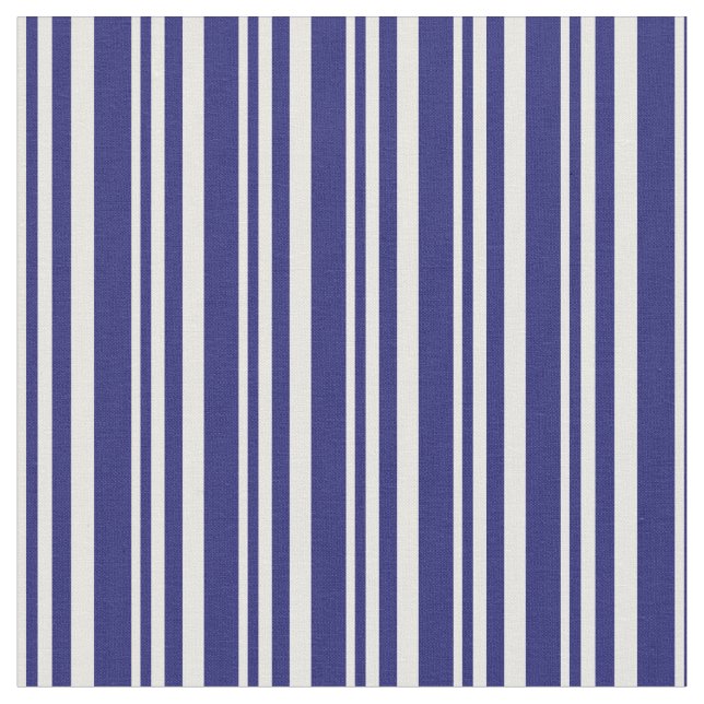 Tecido Padrão branco e azul de meia-noite (Detalhe)