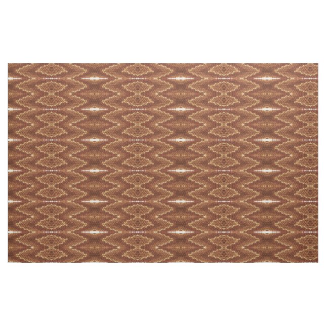 Tecido - Padrão caleidoscópico castanho (Fat Quarter)