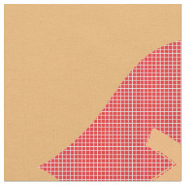 Tecido Padrão Cardíaco Vermelho Brilhante e Monograma