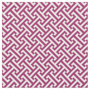Tecido Padrão-chave grego Berry Purple