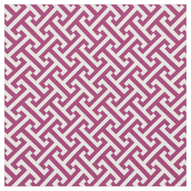 Tecido Padrão-chave grego Berry Purple (Detalhe)