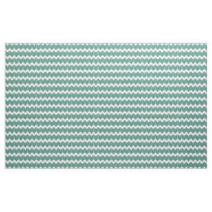 Tecido Padrão Chevron Branco Teal e Off