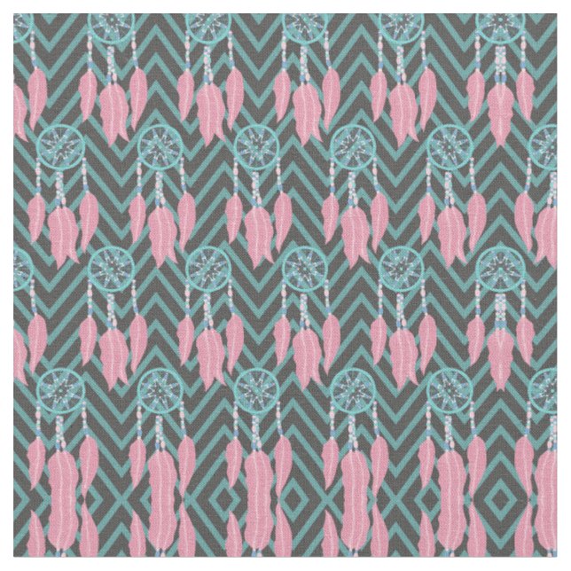 Tecido Padrão Chevron Coletor Rosa-Rosa-Rosa-Boêmia (Detalhe)