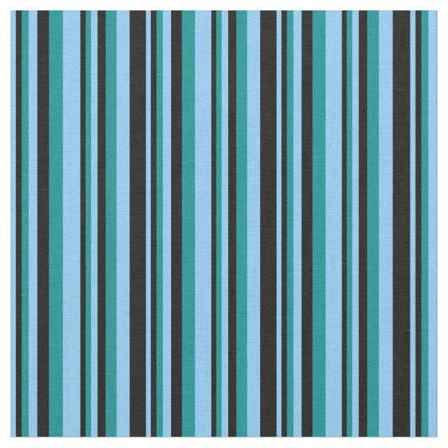 Tecido Padrão ciano azul claro, preto e escuro (Detalhe)