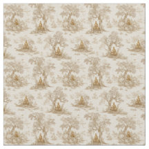 Padrão Clássico Toile de Jouy do Buda Dourado
