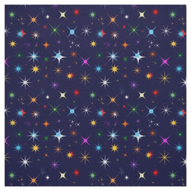 Tecido Padrão Colorido da Noite Estrelada (Modelo)