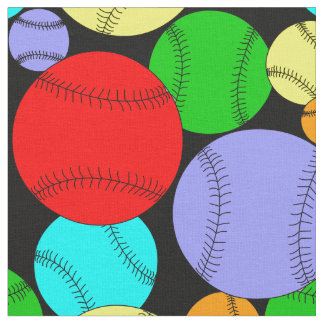 Tecido Padrão Colorido de Baseball