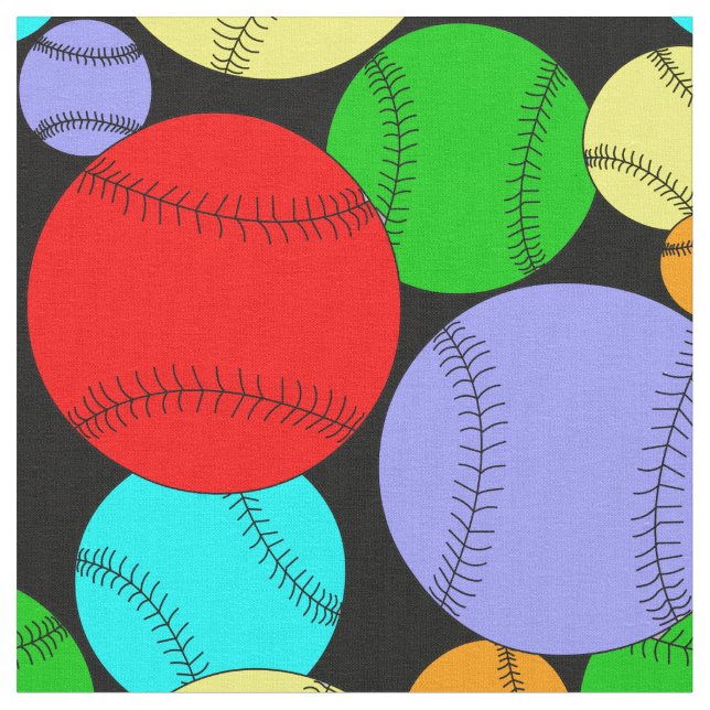 Tecido Padrão Colorido de Baseball (Detalhe)