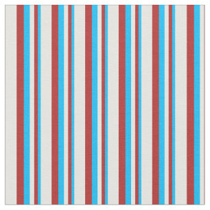 Tecido Padrão Colorido de Creme Vermelho e Azul de Céu Pr