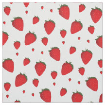 Padrão Comida de Fruta de morango branco vermelho