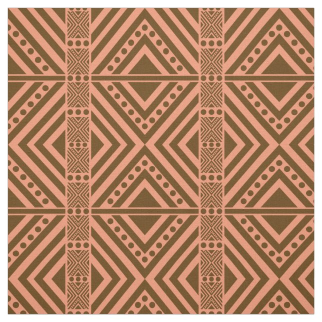 Tecido Padrão contínuo no estilo africano. Cor marrom (Modelo)