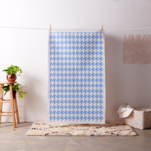 Tecido Padrão contínuo xadrez azul e branco