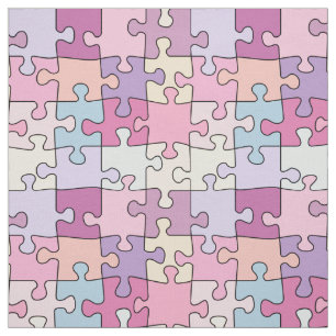 Tecido padrão cor-de-rosa de quebra-cabeça de quebra-ca