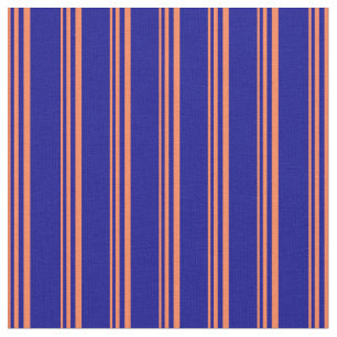 Tecido Padrão Coral e Azul Escuro com Cor Estampada