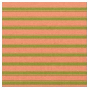 Tecido Padrão Coral e Linhas Verdes/Stripes