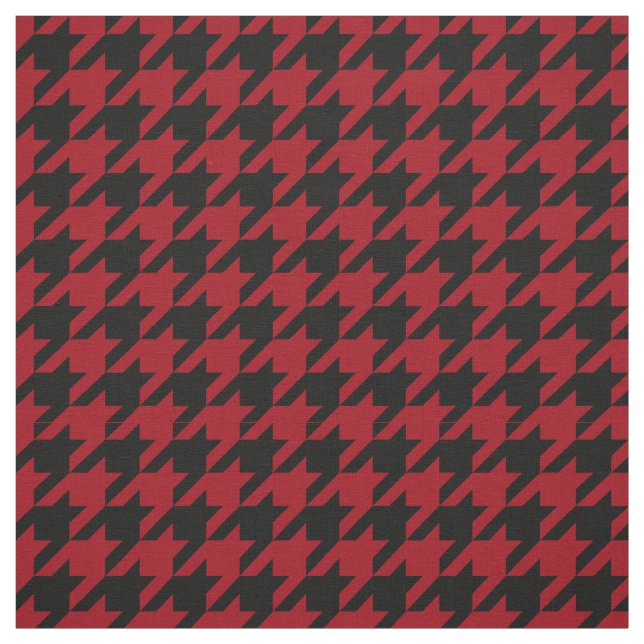 Tecido Padrão Cranberry Red Black Houndstooth #2M (Modelo)