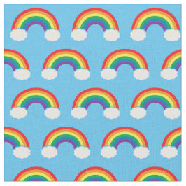 Tecido Padrão Cute Rainbow