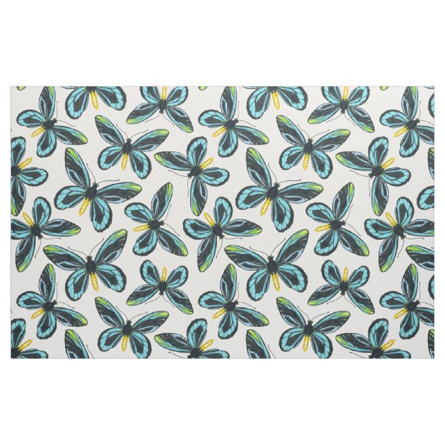 Tecido Padrão da borboleta de passarinho da Rainha Alexan (Fat Quarter)