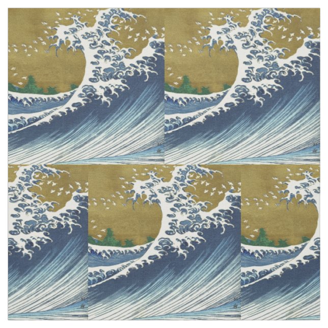 Tecido Padrão da Grande Onda de Hokusai: Arte Japonesa Uk (Modelo)