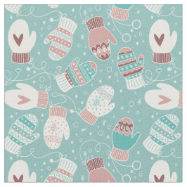 Tecido Padrão das Mittens do Natal do inverno, Casa