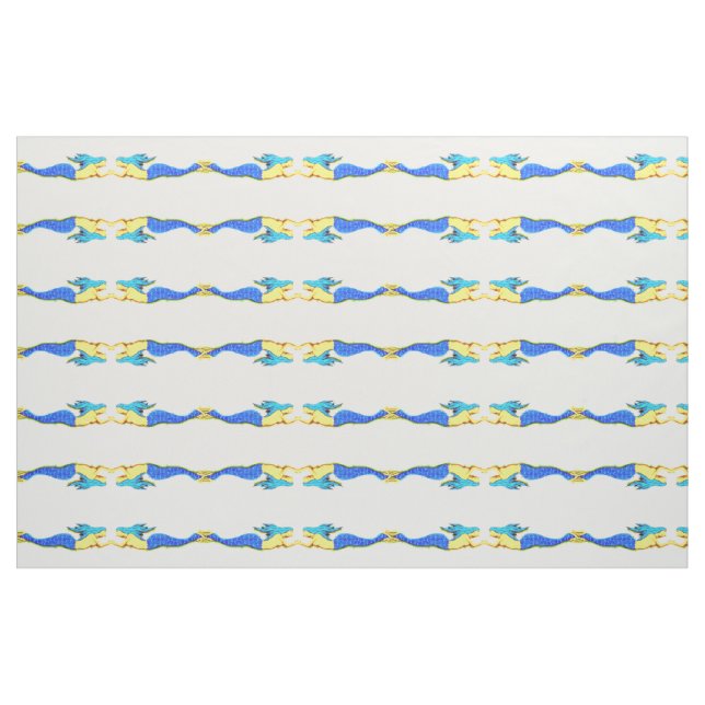 Tecido padrão das sereias azuis nº 2 (Fat Quarter)