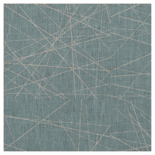 Tecido Padrão de Abstrato Geométrico de Beige e Aqua