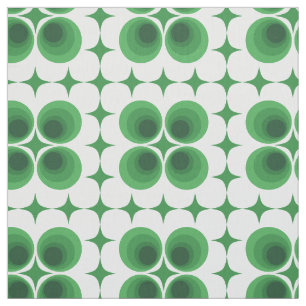 Tecido Padrão de Abstrato Verde do Vintage nos anos 70