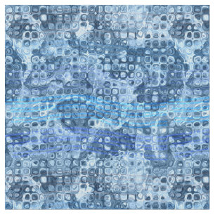 Tecido Padrão de água Abstrato azul-oceano