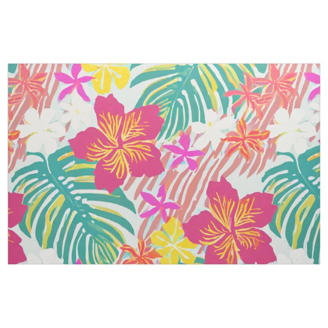 Tecido Padrão de aloha tropical moderno do Havaí (Fat Quarter)